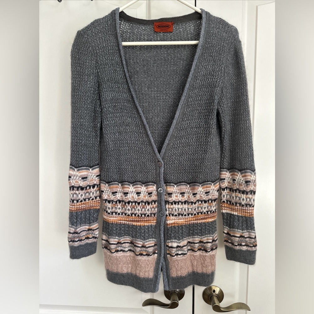 Missoni Metallic Cardigan Size 42 Small